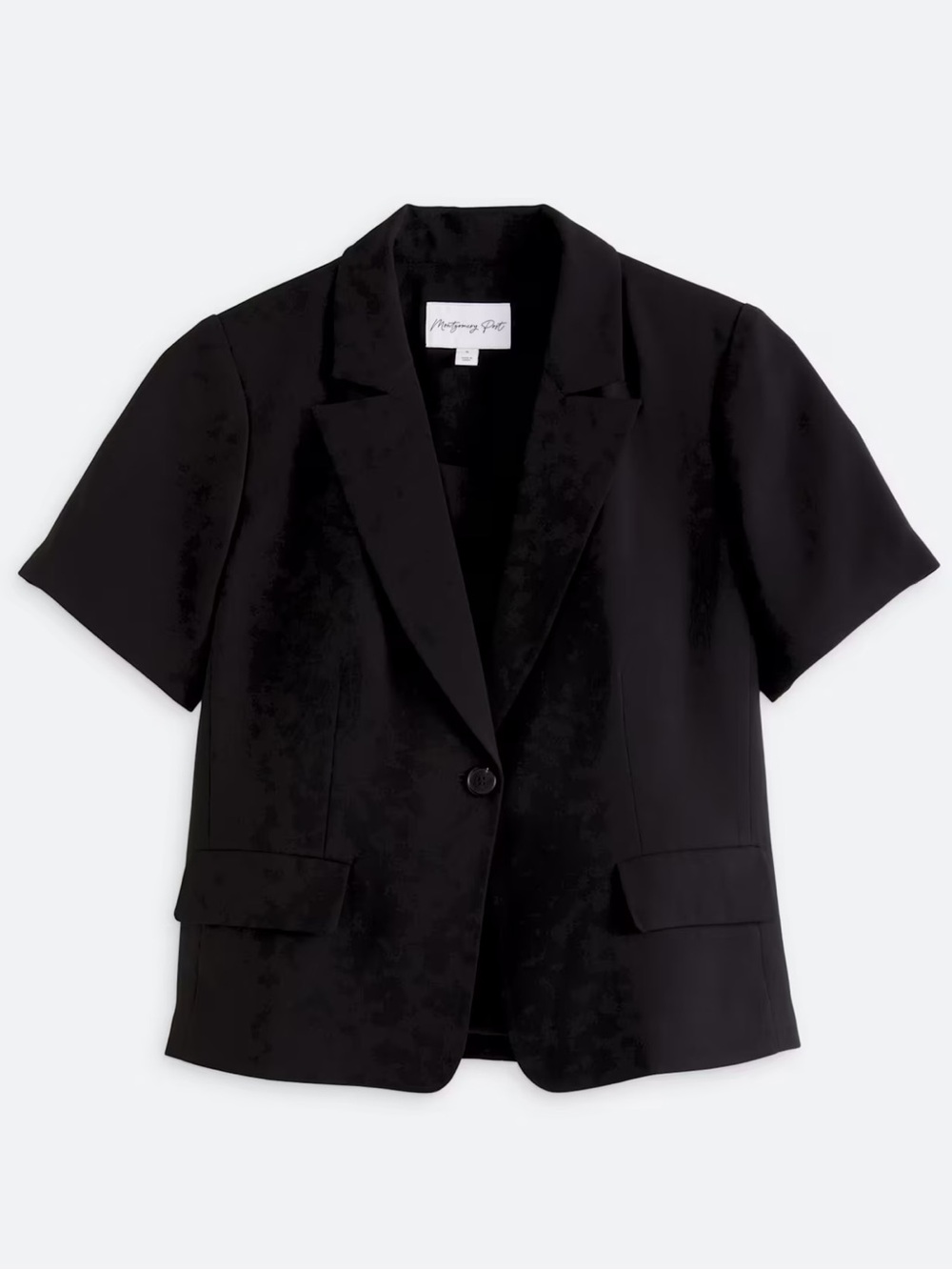 Montgomery Post Margo Short Sleeve Blazer, Black, Size: Large
